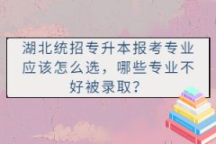 湖北統(tǒng)招專升本報考專業(yè)應(yīng)該怎么選，哪些專業(yè)不好被錄取？