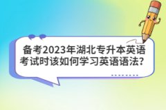 備考2023年湖北專升本英語考試時該如何學習英語語法？