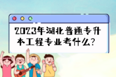 2023年湖北普通專升本工程專業(yè)考什么？
