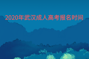 2020年武漢成人高考報名時間什么時候？