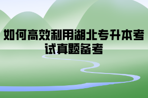 如何高效利用湖北專升本考試真題備考？