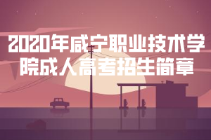 2020年咸寧職業(yè)技術學院成人高考招生簡章