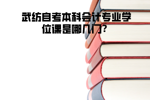 武紡自考本科會(huì)計(jì)專業(yè)學(xué)位課是哪幾門