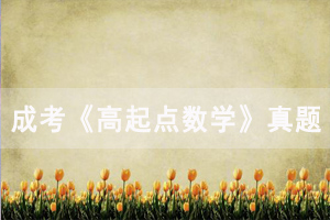 2002-2019年湖北成人高考《高起點數(shù)學》真題及答案