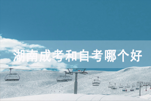 湖南成人高考和自學考試哪個好