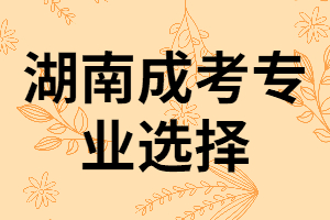 湖南成人高考男生常選的專業(yè)有哪些？