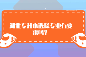 湖北專升本選擇專業(yè)有要求嗎？