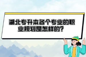 湖北專升本各個(gè)專業(yè)的職業(yè)規(guī)劃是怎樣的？