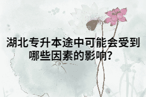 湖北專升本途中可能會(huì)受到哪些因素的影響？