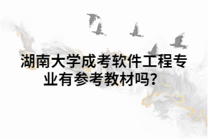 湖南大學(xué)成考軟件工程專業(yè)有參考教材嗎？