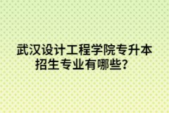武漢設(shè)計(jì)工程學(xué)院?？梢詧罂寄男Ｉ緦I(yè)？