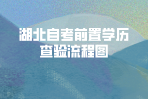 2021年上半年武漢傳媒學(xué)院自考本科前置學(xué)歷查驗(yàn)流程圖