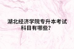 湖北經濟學院專升本考試科目有哪些？