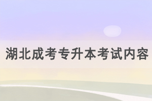 湖北成人高考專升本考試內(nèi)容有哪些，每年幾次考試機會？