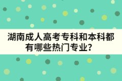 湖南成人高考?？坪捅究贫加心男衢T專業(yè)？