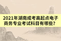 2021年湖南成考高起點電子商務(wù)專業(yè)考試科目有哪些？