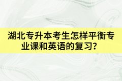 湖北專升本考生怎樣平衡專業(yè)課和英語(yǔ)的復(fù)習(xí)？