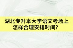 湖北專升本大學(xué)語(yǔ)文考場(chǎng)上怎樣合理安排時(shí)間？