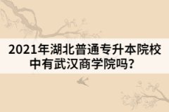 2021年湖北普通專升本院校中有武漢商學(xué)院嗎？
