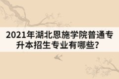 2021年湖北恩施學(xué)院普通專升本招生專業(yè)有哪些？