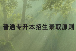 2021年武漢紡織大學(xué)普通專(zhuān)升本招生錄取原則