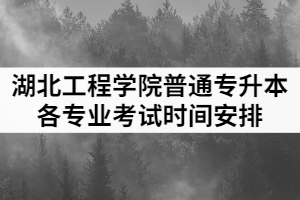 2021年湖北工程學(xué)院普通專(zhuān)升本各專(zhuān)業(yè)考試時(shí)間安排