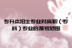2021年武漢體育學(xué)院體育科技學(xué)院普通專升本招生專業(yè)對高職（?？疲I(yè)的報(bào)考范圍