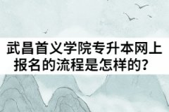 2021年武昌首義學(xué)院普通專升本網(wǎng)上報名的流程是怎樣的？