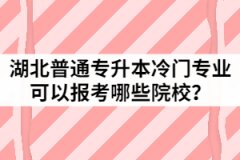 2021年湖北普通專升本15個冷門專業(yè)分別可以報考哪些院校？