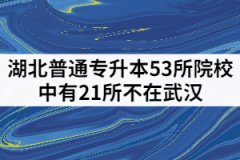 湖北普通專升本53所院校有21所不在武漢，分別是哪些？