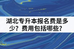 湖北普通專升本報名費是多少？費用包括哪些？