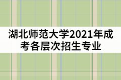湖北師范大學2021年成考各層次招生專業(yè)有那些？