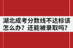 湖北成考分數線不達標該怎么辦？還能被錄取嗎？