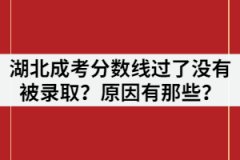 為什么湖北成考分數線過了沒有被錄?。吭蛴心切?？