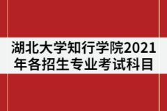 湖北大學(xué)知行學(xué)院2021年各招生專業(yè)考試科目有那些？