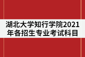 湖北大學(xué)知行學(xué)院2021年各招生專業(yè)考試科目有那些？