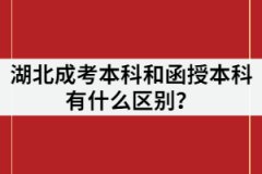 湖北成考本科和函授本科有什么區(qū)別？