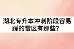 湖北專升本沖刺階段容易踩的雷區(qū)有那些？