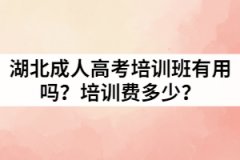 湖北成人高考培訓(xùn)班有用嗎？培訓(xùn)費(fèi)多少？