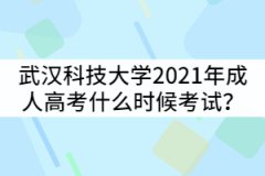 武漢科技大學(xué)2021年成人高考什么時(shí)候考試？