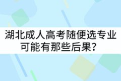 湖北成人高考隨便選擇專業(yè)可能有那些后果？