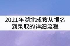 2021年湖北成教從報名到錄取的詳細(xì)流程