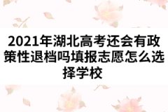 2021年湖北高考還會有政策性退檔嗎填報志愿怎么選擇學校                     