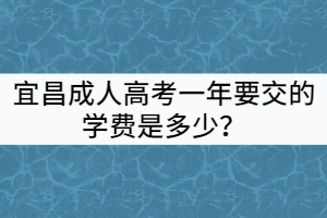 宜昌成人高考一年要交的學(xué)費(fèi)是多少？