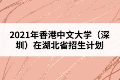 2021年香港中文大學(xué)（深圳）在湖北省招生計劃