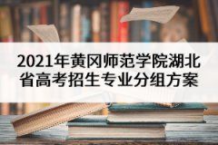 2021年黃岡師范學(xué)院湖北省高考招生專業(yè)分組方案