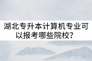 2021年湖北專升本計(jì)算機(jī)科學(xué)與技術(shù)專業(yè)可以報(bào)考哪些院校？