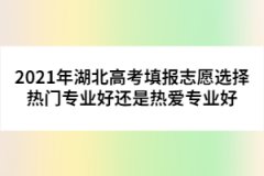 2021年湖北高考填報志愿選擇熱門專業(yè)好還是熱愛專業(yè)好
