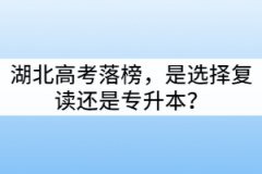 湖北高考落榜，是選擇復(fù)讀還是專升本？