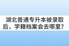 湖北普通專升本被錄取后，學(xué)籍檔案會(huì)去哪里？